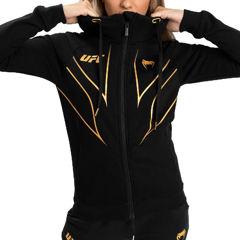 Venum Women's UFC Fight Night 2.0 Replica Full Zip Hoodie - Champion Hoodie with Slit Hem Functional Movement Venum Women's UFC Fight Night 2.0 Replica Full Zip Hoodie - Champion Hoodie with Slit Hem Functional Movement