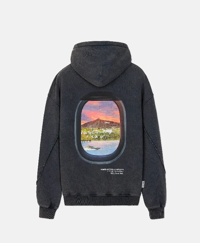VIDEOGAME HOODIE 5.0 VINTAGE GREY Hoodie with Distressed Vintage Worn