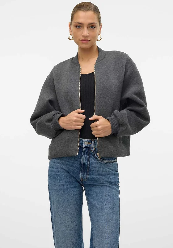 Vero Moda Karen Short Bomber Jacket, Grey