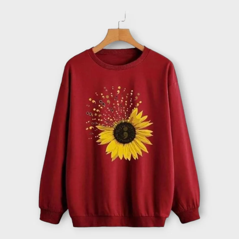 Winter Printed Sweatshirt For Womens Hoodie with Contrast Stitching Detailed Premium Winter Printed Sweatshirt For Womens Hoodie with Contrast Stitching Detailed Premium
