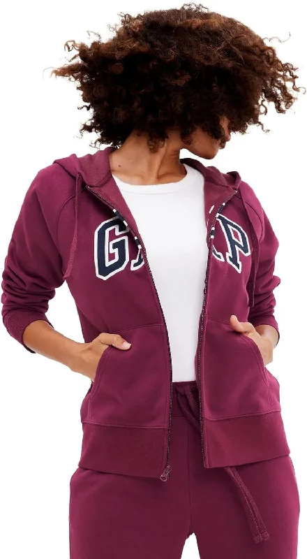 Women'S Logo Hoodie Hooded Full Zip Sweatshirt Hoodie Crop Top Short Trendy