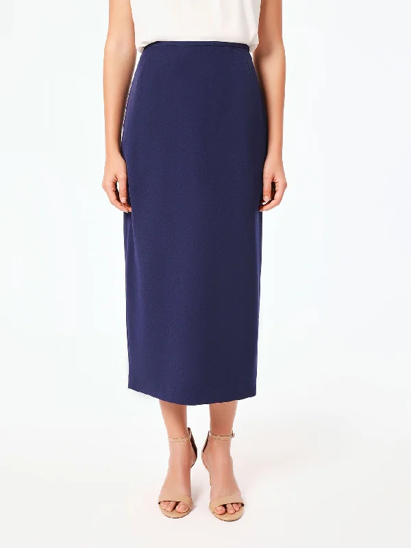 York Skirt, Iconic Stretch Crepe velvet skirt luxurious