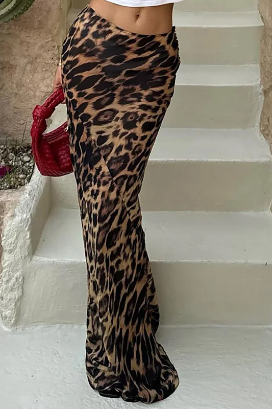 Leopard Print Mermaid Skirt