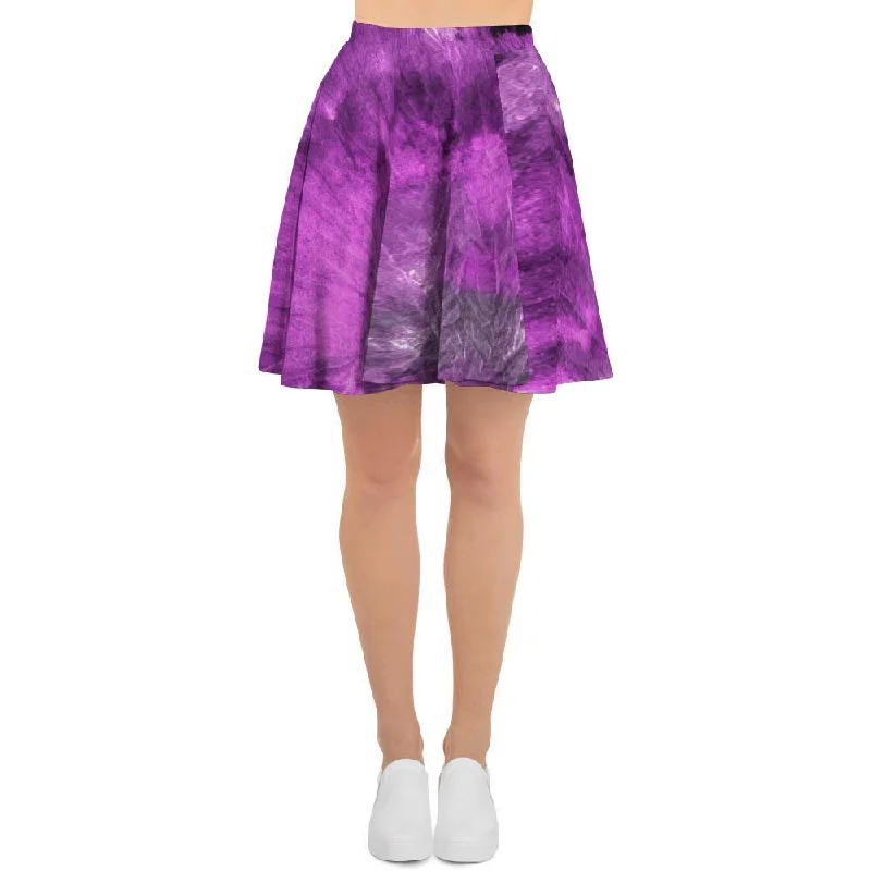 Purple Tie Dye Women's Skirt