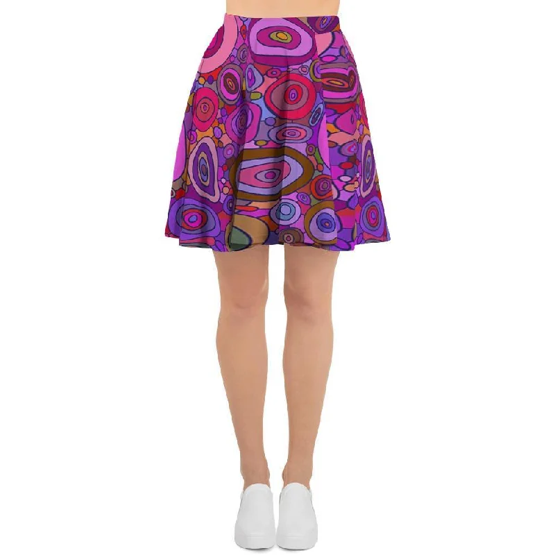 Purple Trippy Hippie Women's Skirt