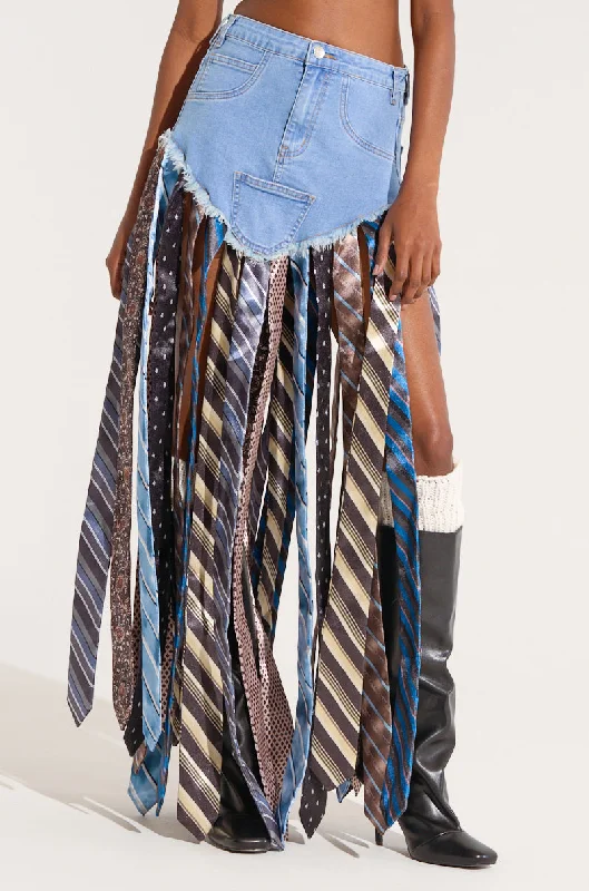 SO YOU THOUGHT DENIM SKIRT WITH TIE