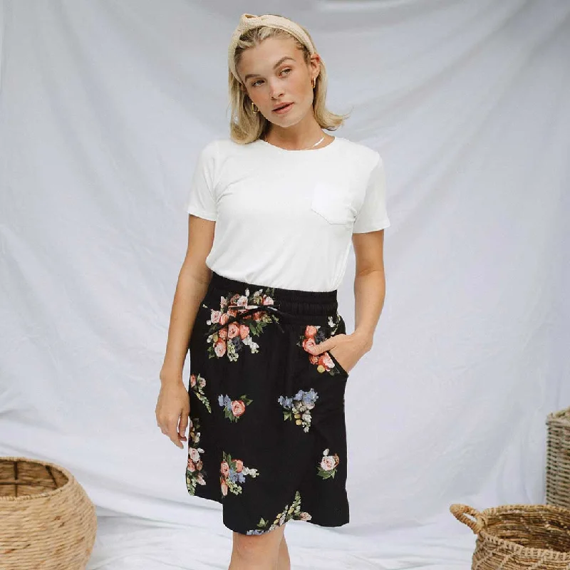 The Away Skirt, Rose Black