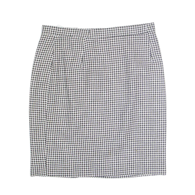 VINCENT BASTIEN Short Mini Skirt White 90s Houndstooth Womens M