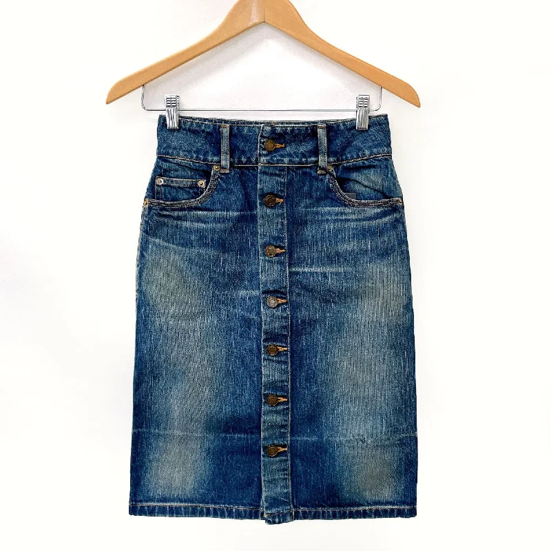 Yves Saint Laurent Denim Skirt 663874